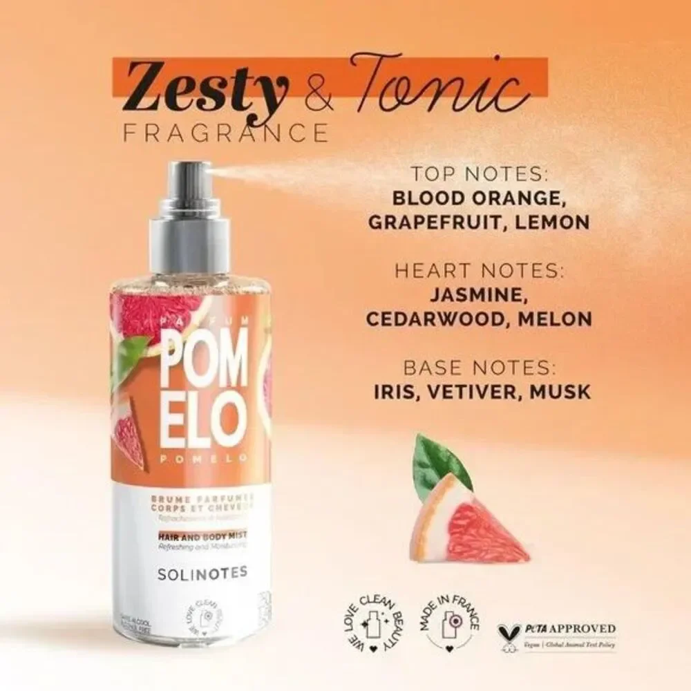Solinotes Pomelo Hair & Body Mist 8.45 oz 6 Pack Alcohol-Free New